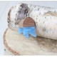Kolczyki drewniane z żywicą TULIPAN niebieski