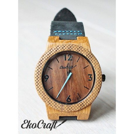 Drewniany zegarek WALNUT EAGLE OWL